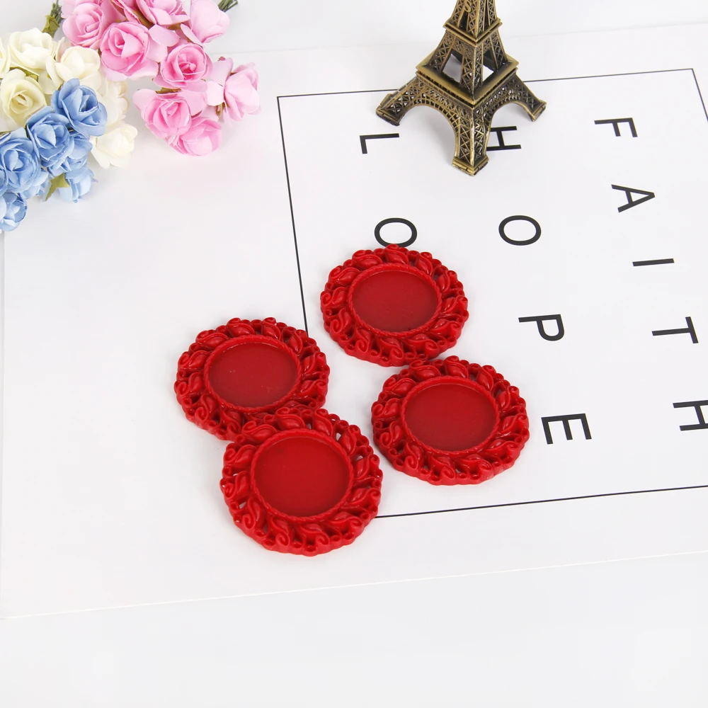 David accessories плоские пластмассовые оправа для камей домашнее украшение ремесла домашнего декора аксессуары 25 шт./лот, внутри с фокусным расстоянием 25 мм, 25Yc350