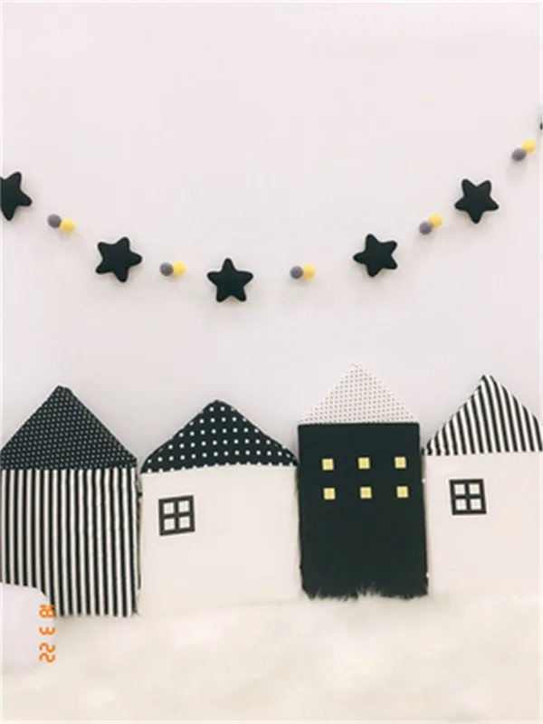 Шерстяные фетровые шары и Звездные гирлянды ручной работы настенные украшения