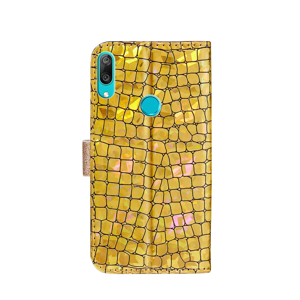 Роскошные Стразы, бриллиантовая застежка, чехол-книжка для huawei P Smart Honor 10 Lite, откидной Чехол, змеиная кожа, текстура