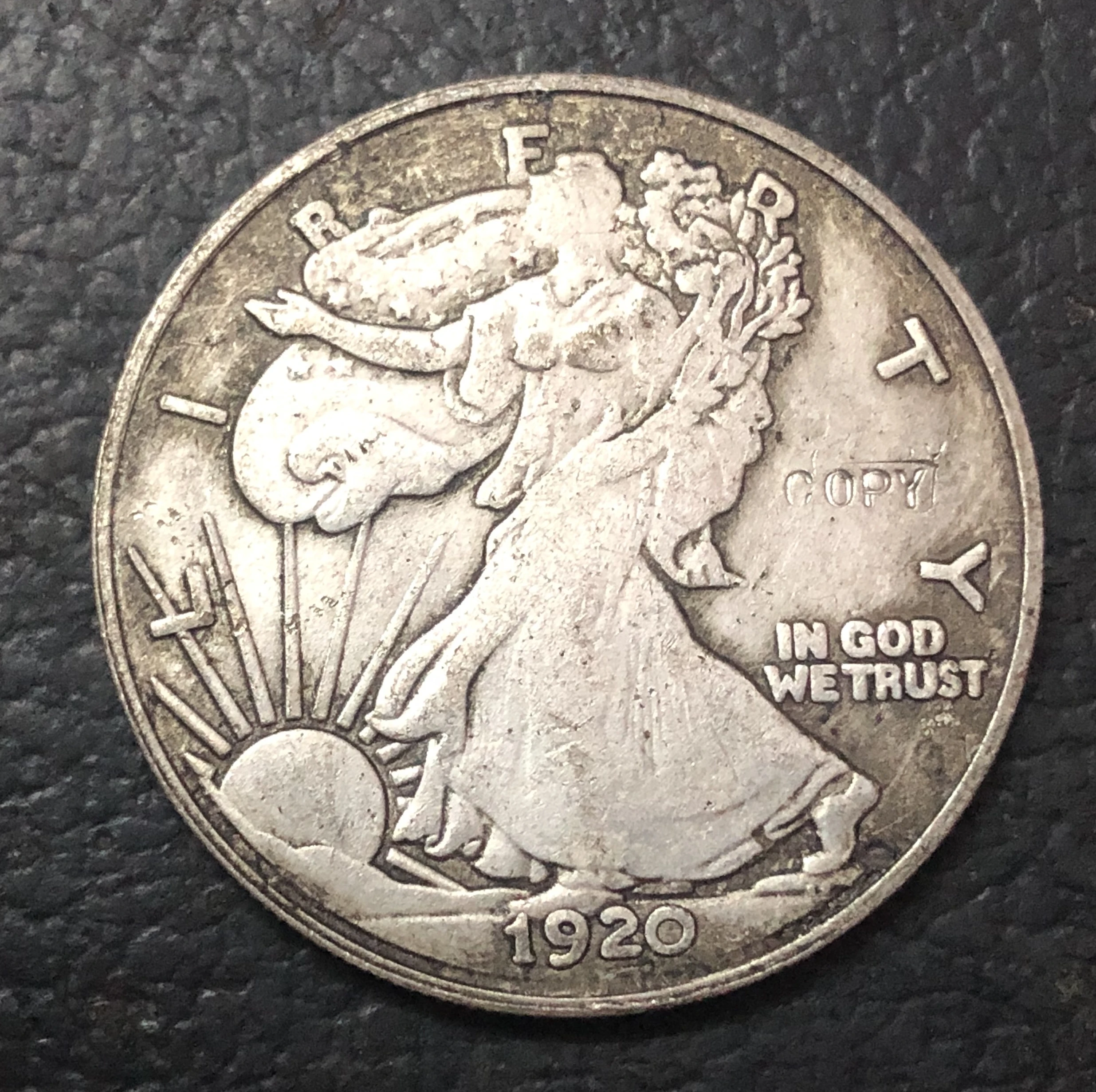 1920 WALKING LIBERTY половина копия доллара