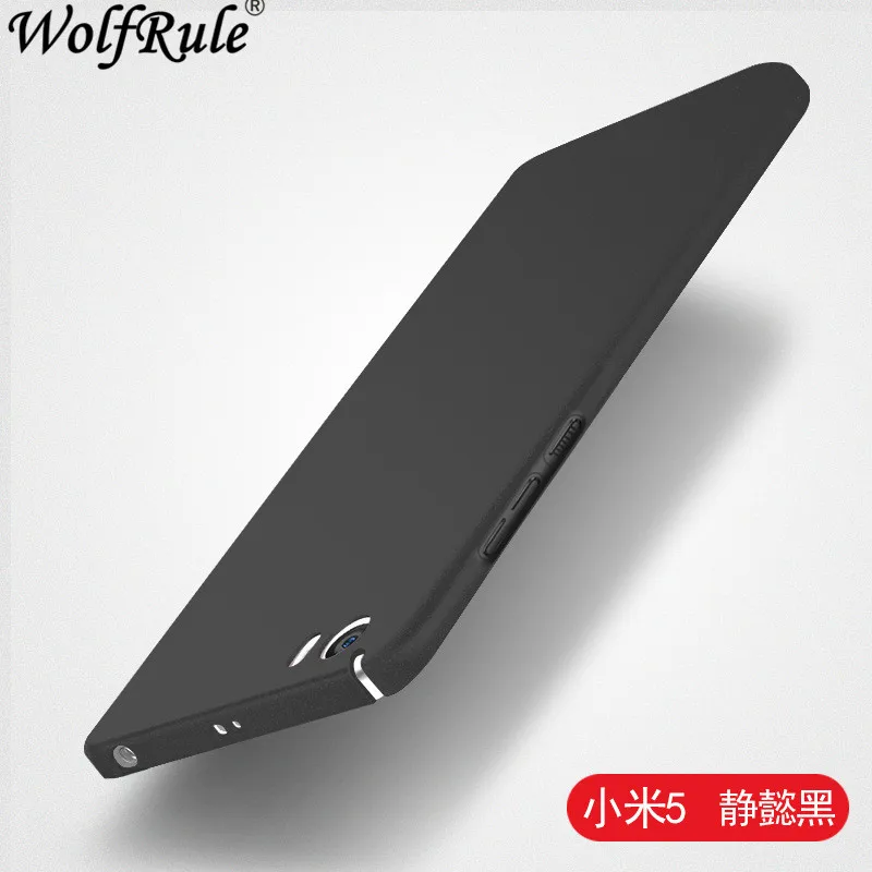 Black Чехол для Xiaomi mi 5 чехол для телефона, ультратонкий Гладкий защитный пластиковый чехол для Xiaomi mi 5, чехол для Xio mi 5 Funda - Цвет: Black