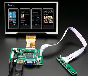 7-дюймовый экран 1024*600, ЖК-монитор с платой дистанционного управления 2AV HDMI VGA для Raspberry Pi BananaOrange Pi