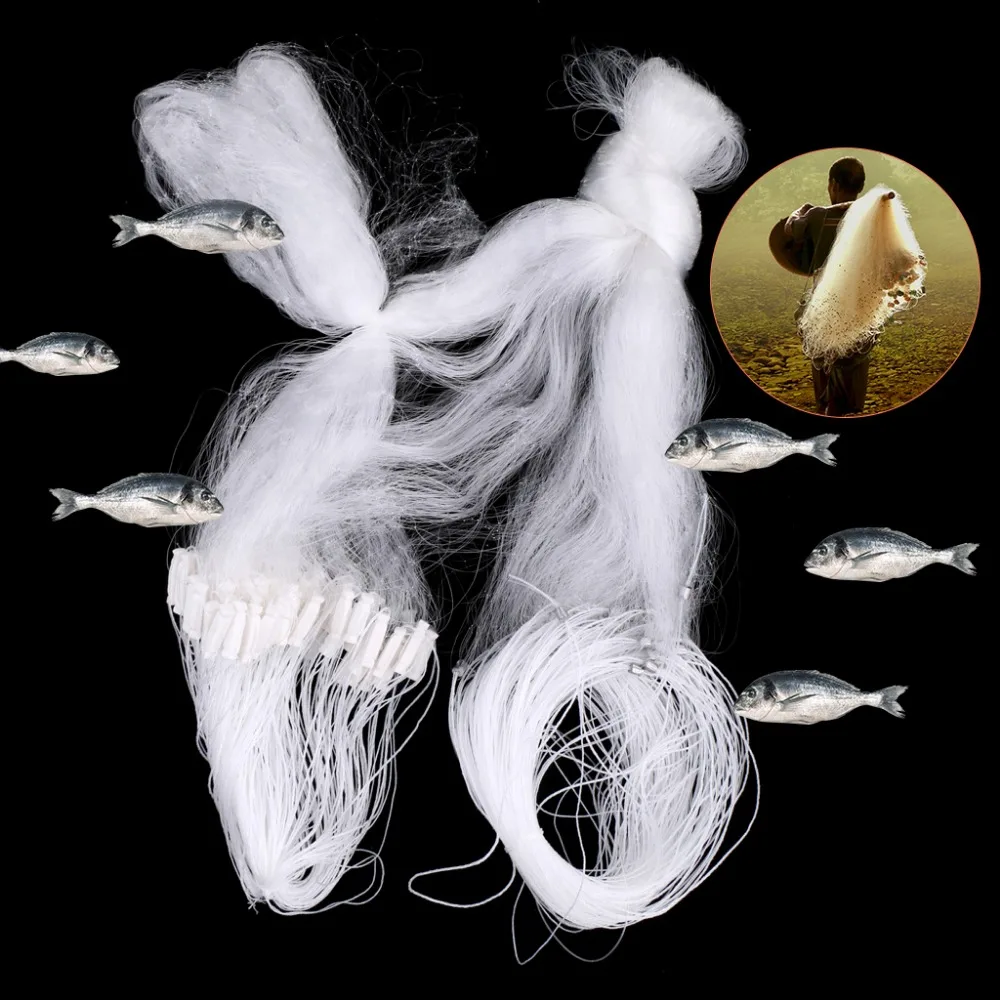 Нейлоновая рыболовная жаберная сеть с трехслойной сеткой ловушка для рыбаков
