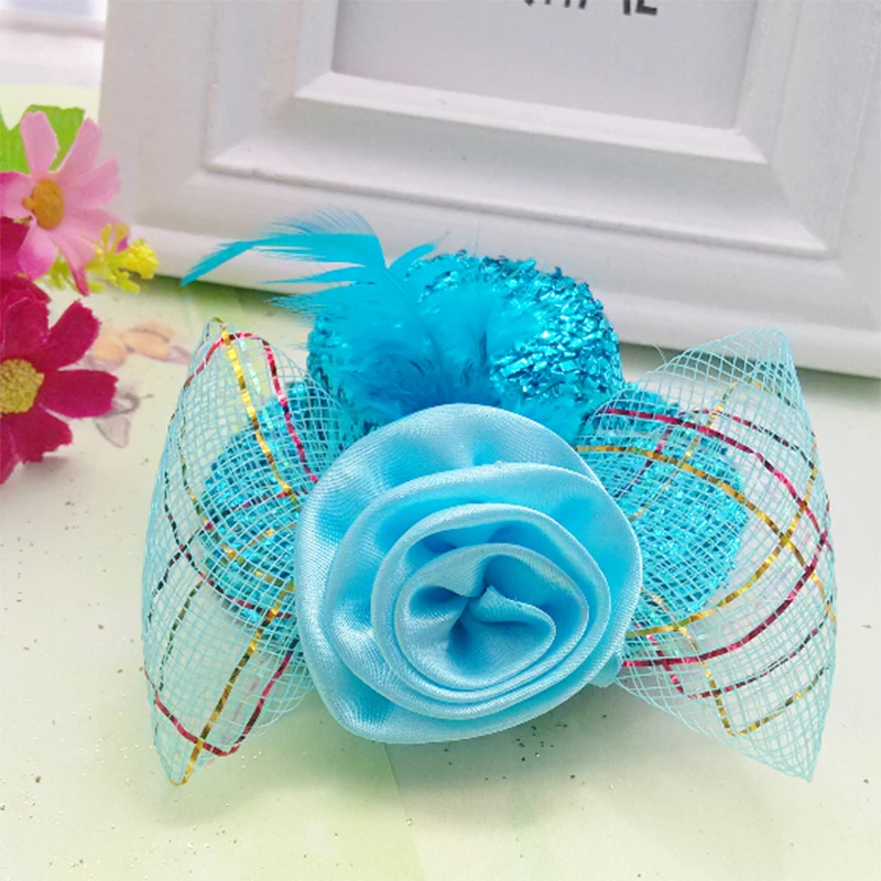 8cm Cute Hat Children Hair Clips For Christmas Party Gifts Fashion Flower Bow-knot Cap Hairpins Girls Kids Accessories | Детская одежда