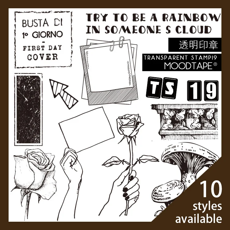 The transparent seal stamp19th bullet. and the paper tape rubber stamp hand account DIY | Канцтовары для офиса и дома