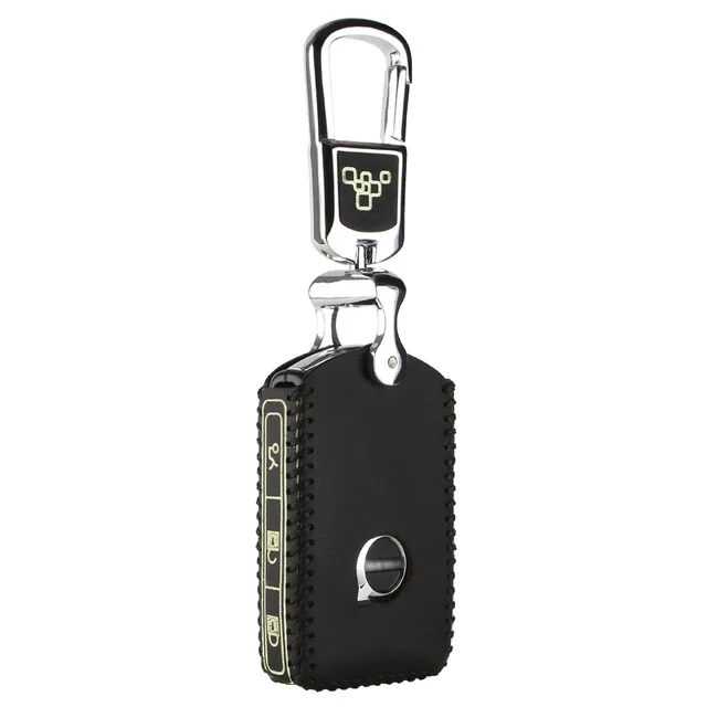 Коричневый Ключ чехол для volvo s90L xc90 t5 t6 t8 основа Обложка key holder верхний слой кожи xc90 - Название цвета: Коричневый