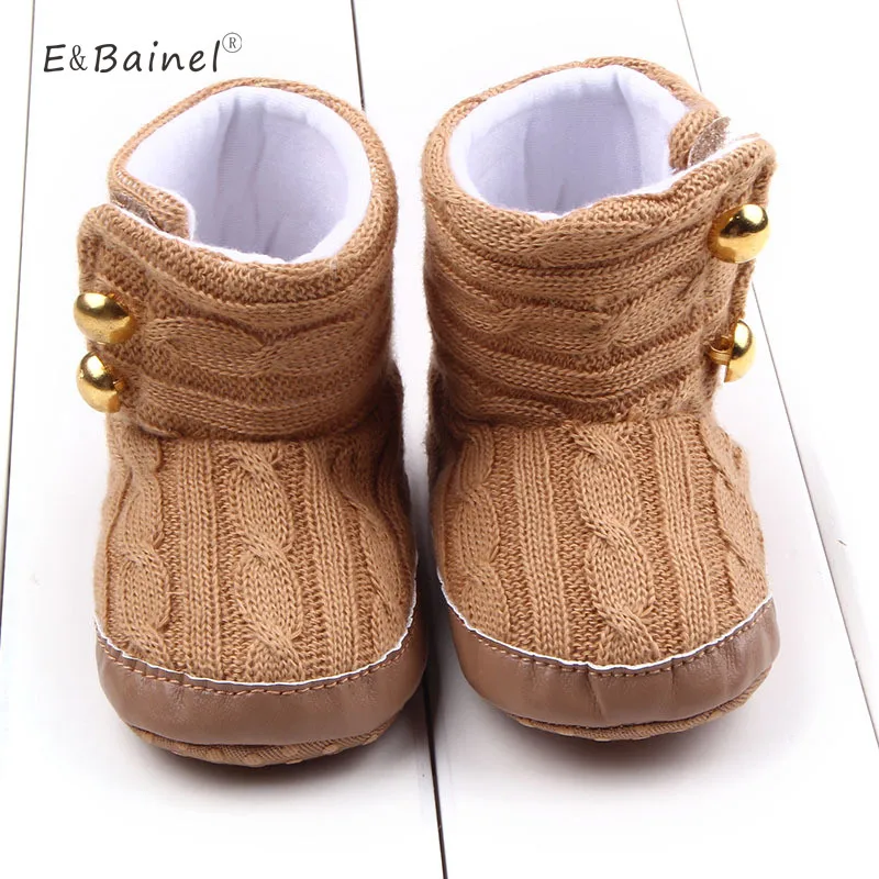 Newest Winter Warm Baby Shoes First Walkers Boys Girls Snow Boots Infant Crochet Knit Baby Shoe