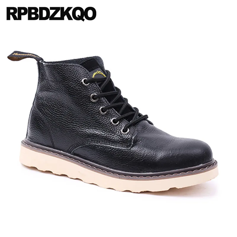 Мужские армейские ботинки в стиле ретро черные повседневные рабочие до