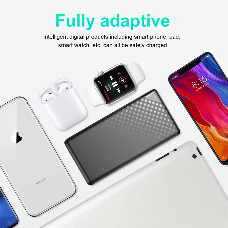 Baseus, 10000 мА/ч, Дополнительный внешний аккумулятор, Usb зарядное устройство для iPhone, мобильный телефон, внешний аккумулятор, портативный внешний аккумулятор, Двойной внешний аккумулятор, зарядное устройство