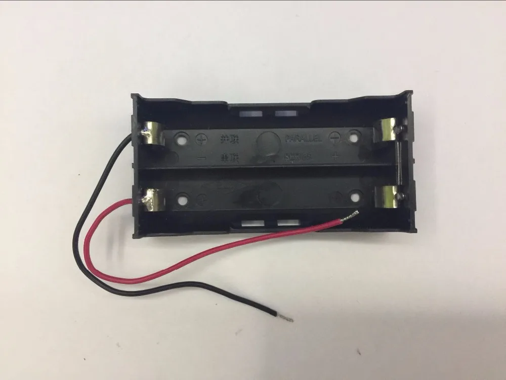 Пластиковый черный чехол держатель для батареи 2x3 7 V 18650| |