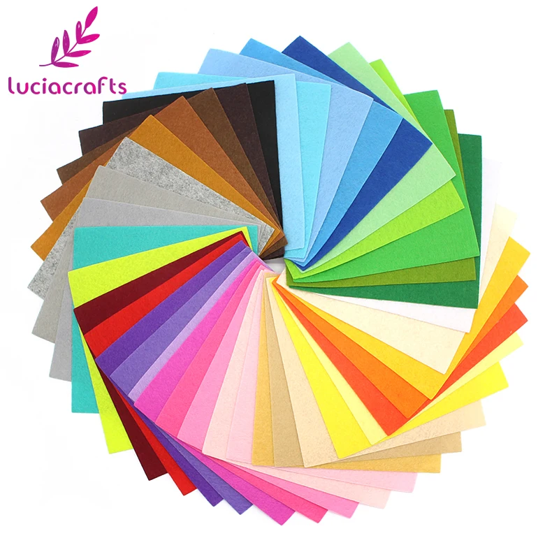 Lucia crafts 40 цветов 15x1 5 см/30х30 см Нетканая фетровая Полиэстеровая ткань ткани для