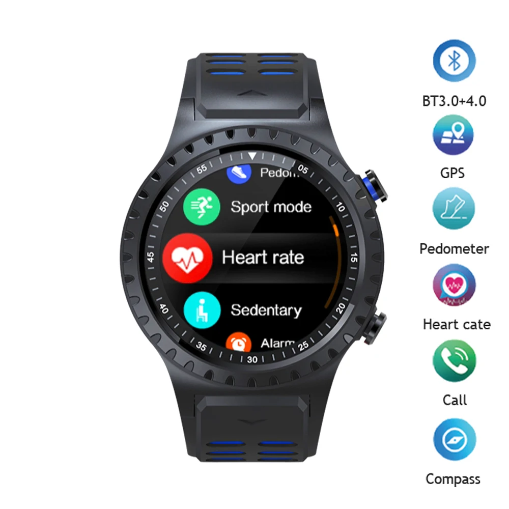 Смарт часы с GPS Bluetooth фитнес трекер пульсометр компас активности мужские