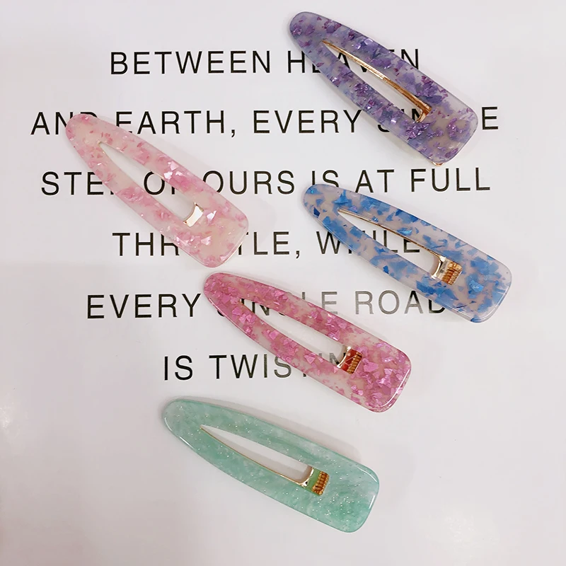 

MuHan 2019 Fashion Shell fragments Hairpin Water Drop Hair Clip For Women Hair Accessories Girl Gift Wedding Headwear Jewelry