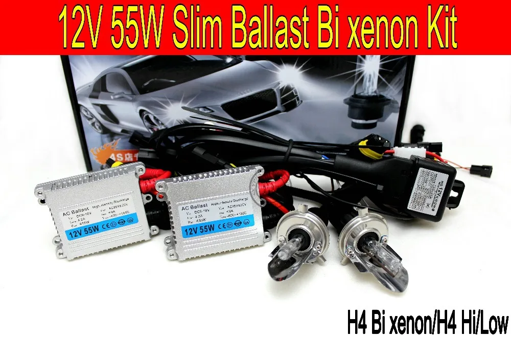 Free Shipping12V 55w H4 Bi Xenon Hi/Low Brightness Kit HID Conversion 6000K 4300K 10000K Car Headlight Gift One St Icker | Автомобили и