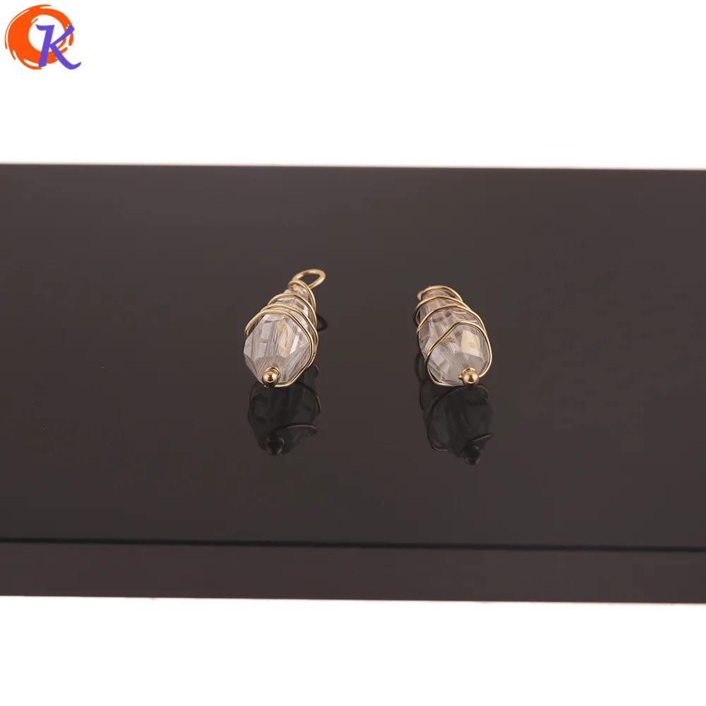 

Cordial Design 30Pcs 9*26MM Jewelry Accessories/Hand Made/Drop Crystal Charms/Genuine Gold Plating/DIY Making/Earring Findings