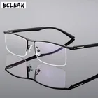 Очки BCLEAR мужские в деловом стиле, Высококачественная оправа для очков, уникальный дизайн дужек, Полуободковые очки из титанового сплава, 2018