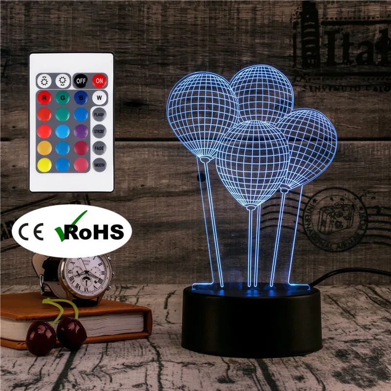 

3D Led Novety Lighting Creative Gift Night Light Table Lamp Balloon Light Led Home Corridor Hotel Party Atmosphere Lights