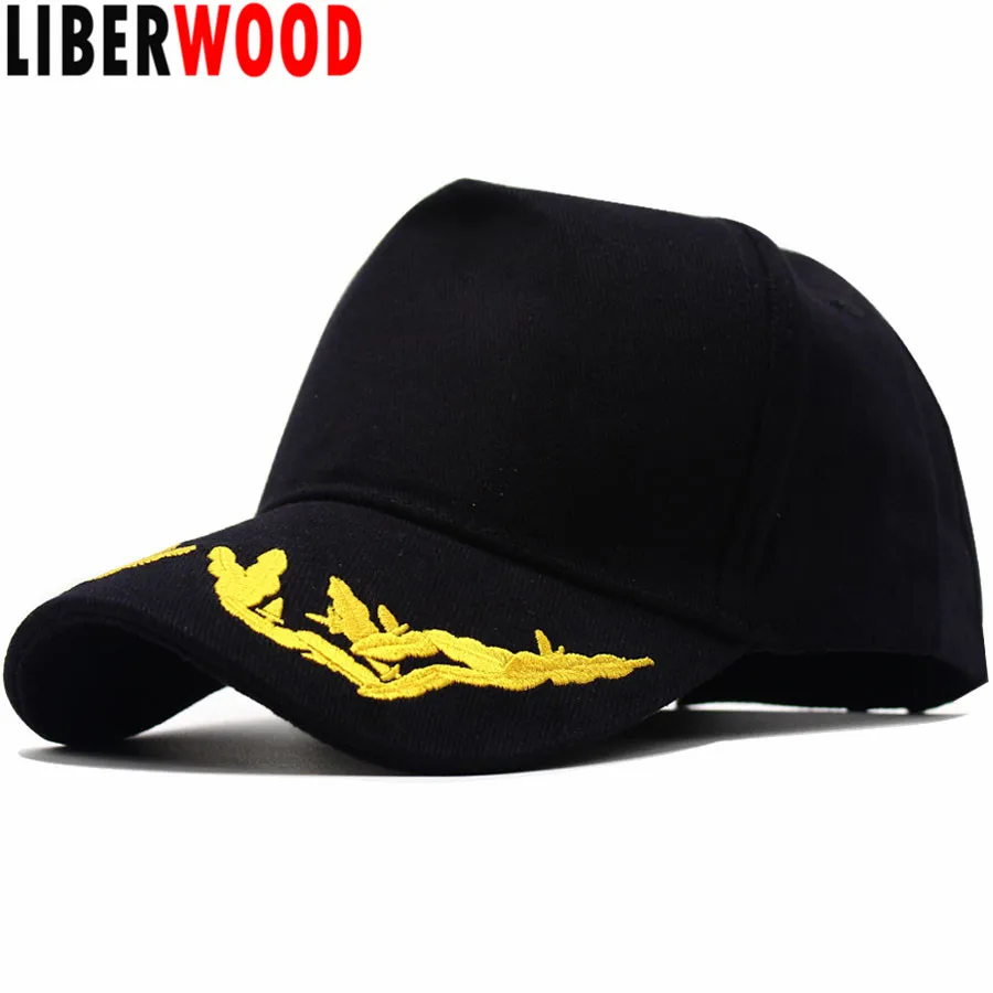 LIBERWOOD уникальная мужская и женская Кепка унисекс Золотая с вышивкой бейсбольная