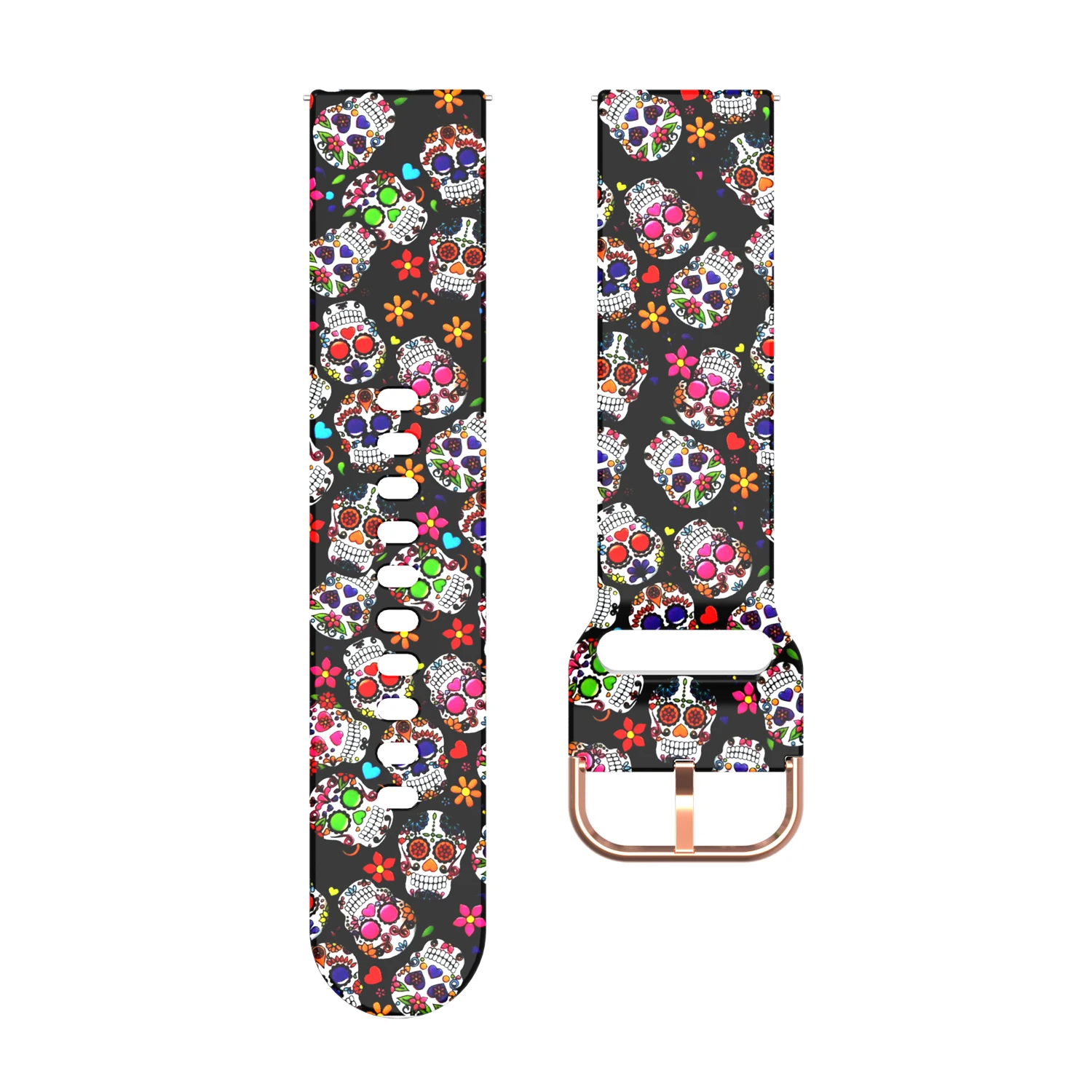 Color skull Камуфляжный силиконовый ремешок для часов Ремешок для Garmin Forerunner 645 музыка 245 245 м Смарт часы замена Браслет 20 мм ремешок - Цвет ремешка: Color skull