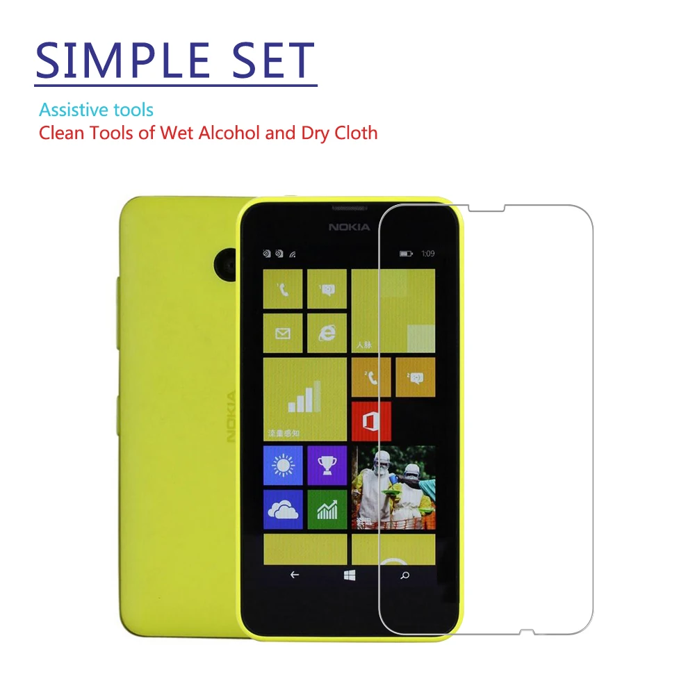 0.3 мм закаленное Стекло для Nokia Lumia 630 9 H жесткий 2.5D дуги края ультра тонкий Экран