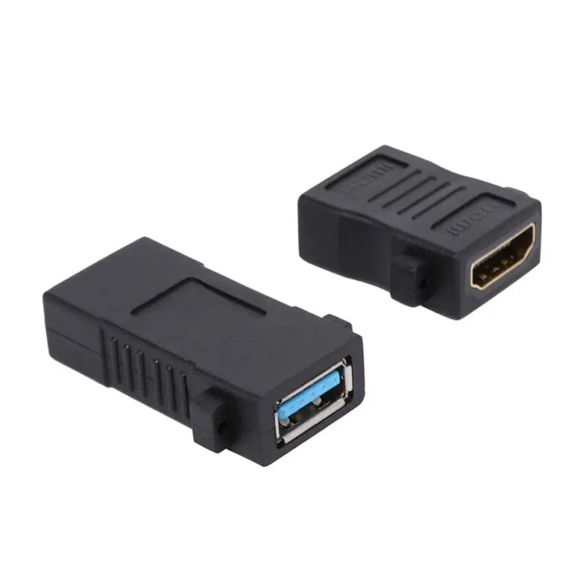 HDMI USB 3.0 VGA Wall Plate Socket Video Adapter Faceplate Panel Plug Connector