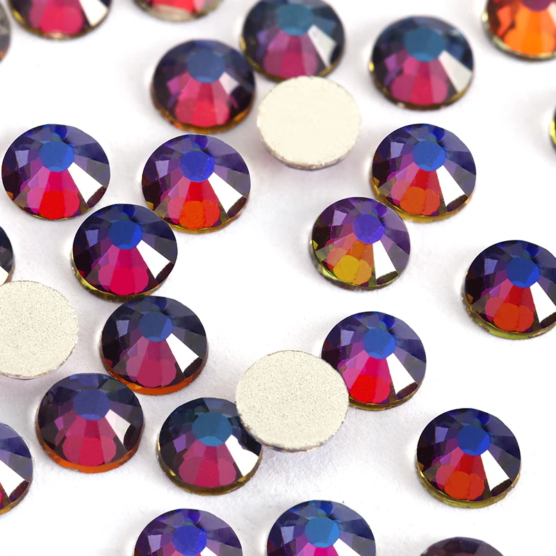 Блестящие элементы swa кристаллы синего пламени SS20 ss30 стеклянные стразы без