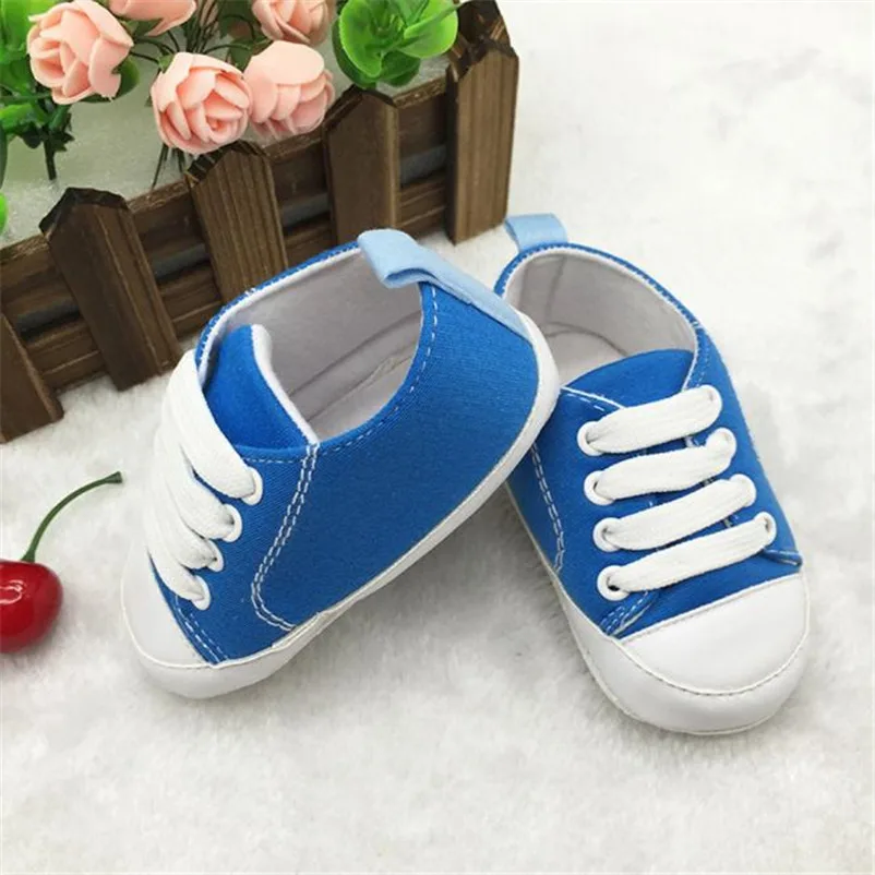 Однотонная парусиновая обувь для кроватки Милая удобная малышей Мини zapatillas