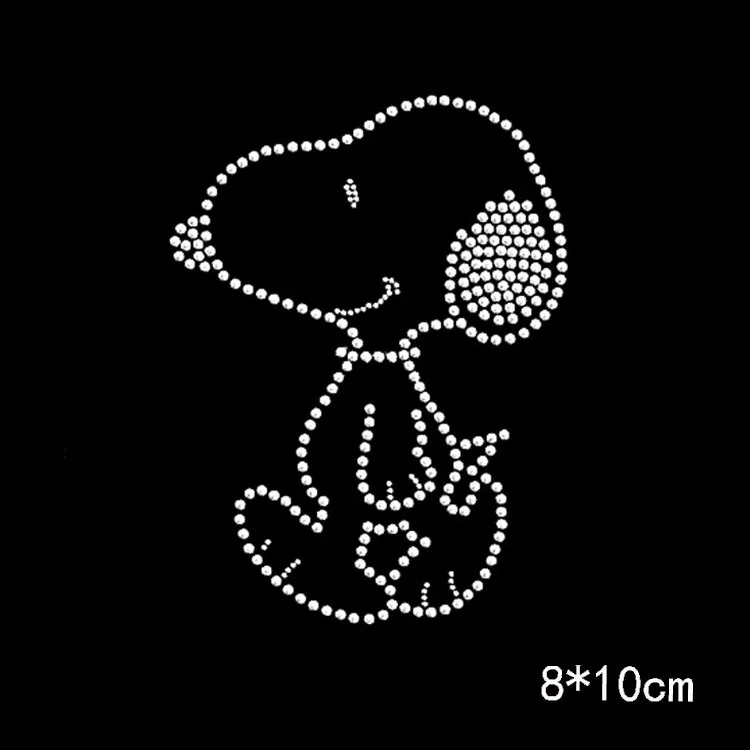 

20 pc/lot DIY cute dog hotfix rhinestones heat transfer design iron on motifs patches,rhinestone applique