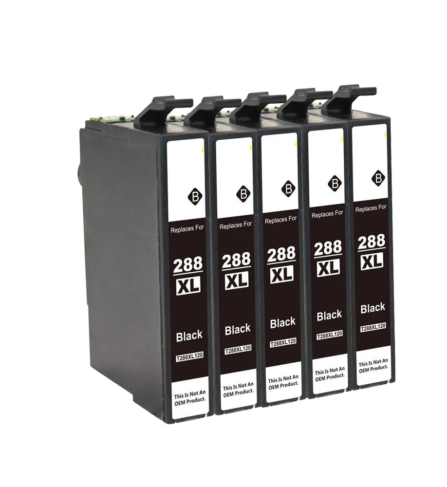 Совместимый картридж с чернилами для Epson 288 288XL (5 черных) 5 шт. в упаковке