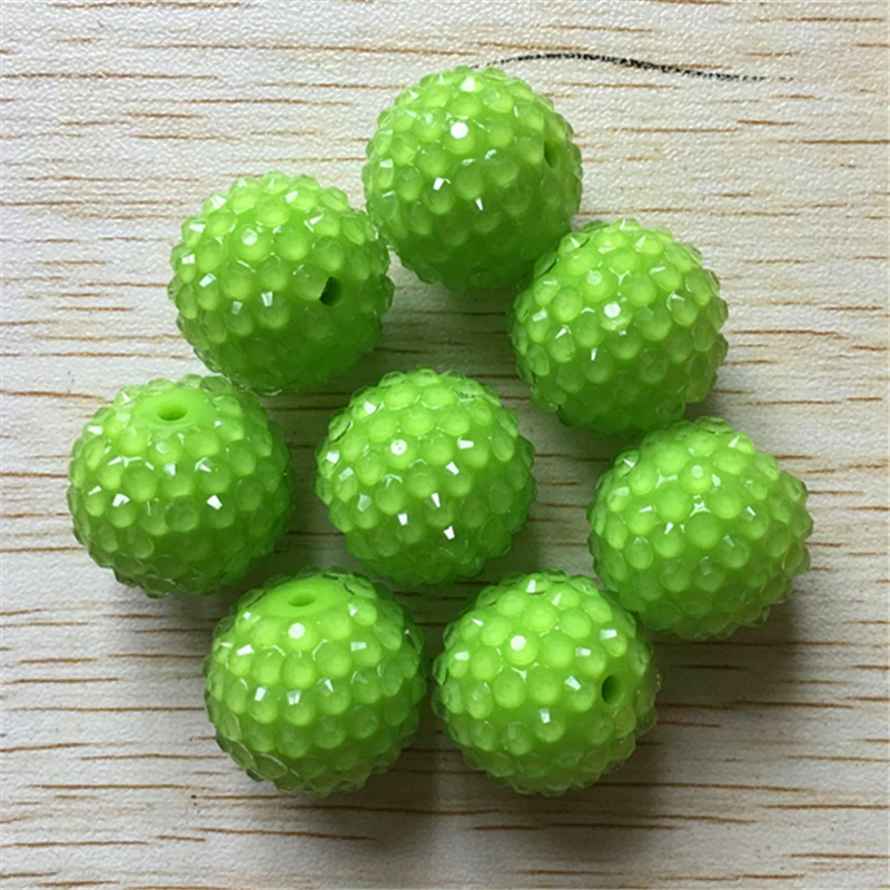 20 мм светло зеленый цвет 100 шт./лот столбике Смола горный хрусталь бусины для