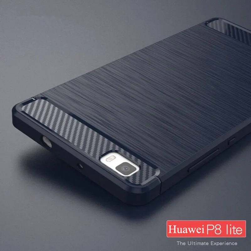 Для Huawei P8 P9 Lite 2017 чехол Гибридный Тонкий матовый Силиконовый из углеродного