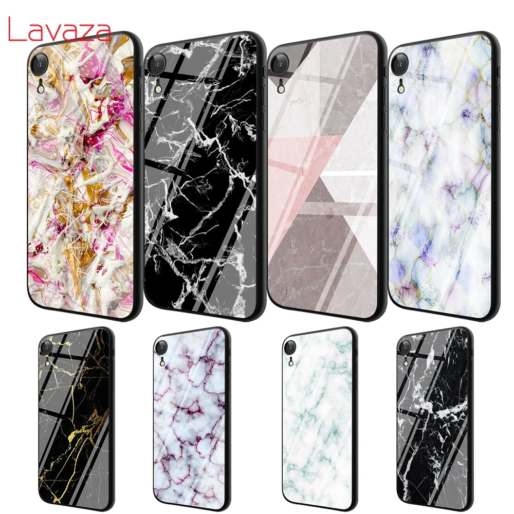 Lavaza гранит скраб камень закаленное стекло ТПУ чехол для iPhone 6 6S 7 8 Plus 5 5S SE XR X XS 11 Pro