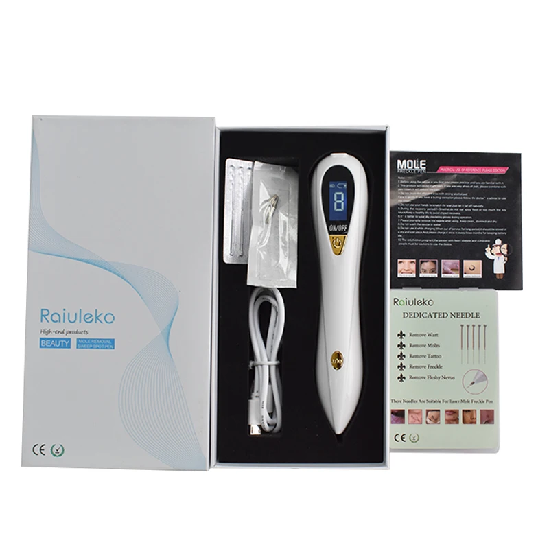 

8 Level LCD Electric Laser Plasma Pen For Removal Freckle Face Bodly Dark Mole Skin Tag Remover Tattoo Beauty Care Device