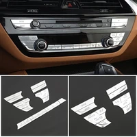 abs chrome car center console air condition switch buttons cover sticker trim for bmw 5 series 2018 528 530 540li 12pcs19pcs