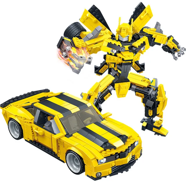 Gudi город Legoings Трансформеры Робот 32 см автомобильные блоки 584pc Кирпичи