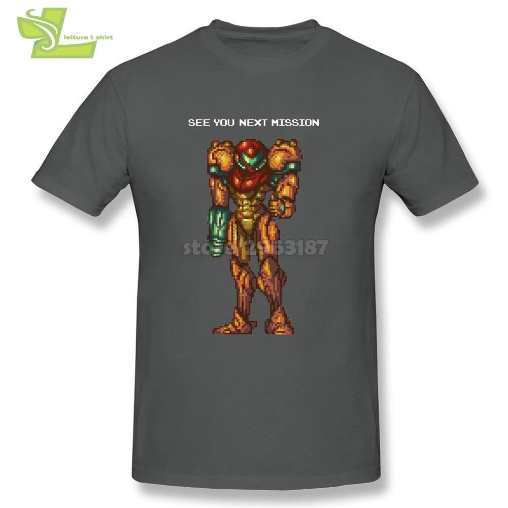 Дизайнерские футболки See You Super Metroid Мужская футболка с круглым вырезом и коротким