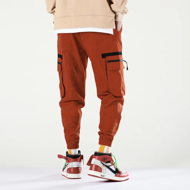 Мужской весенний Свободный комбинезон с несколькими карманами прямые