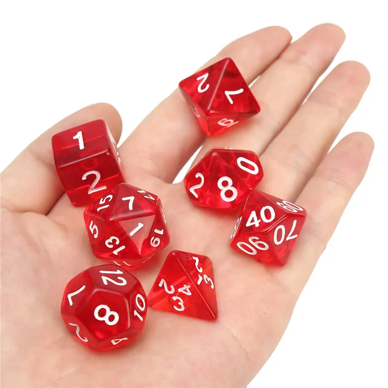 Лучшие игры игральные кости 20 комплектов 4D 6D 8D 10D 12D 20D с мешочком 70 шт.