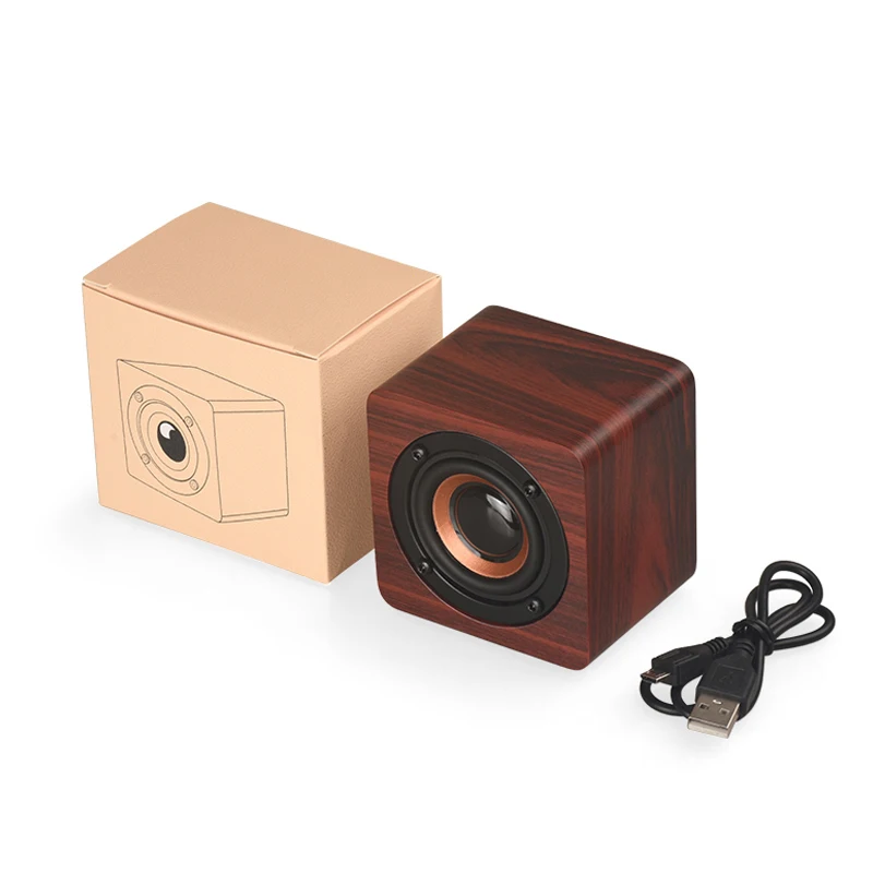 Queenview Wooden Wireless Bluetooth Speaker Mini Portable HiFi Speakers Strong Bass caixa de som Soundbar Music Soundbox Altavoz |