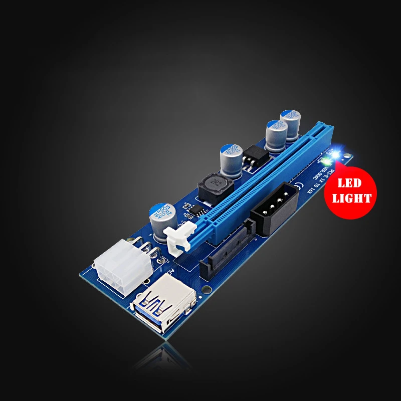 PCI-E удлинительная карта ETH Mining BTC графический адаптер 6PIN USB Miner Rig Удлинительный