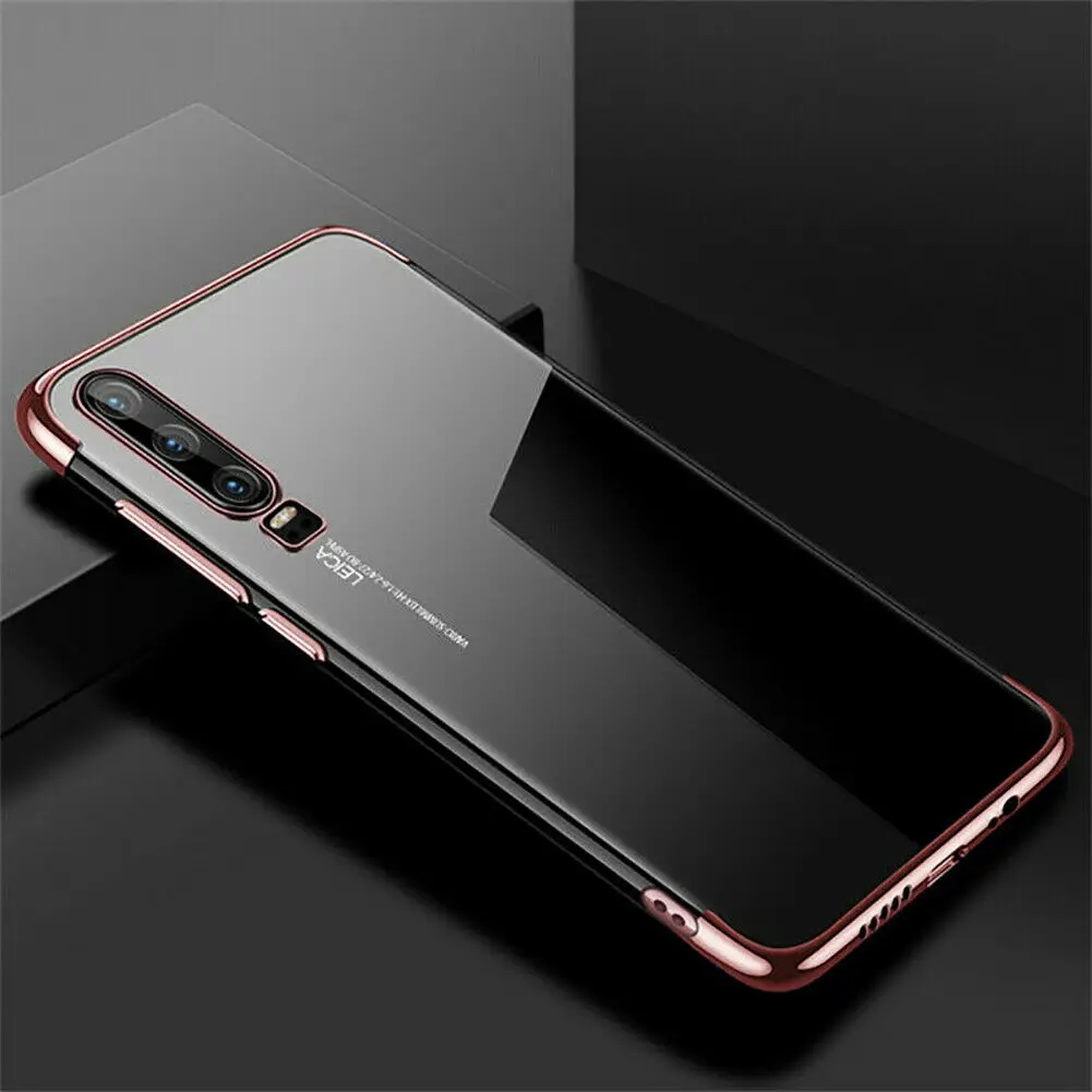 Чехол из ТПУ с покрытием для huawei Honor 20 Pro P Smart Z Plus Y9 Prime Y5 Y6 Pro, мягкая силиконовая прозрачная задняя крышка, чехол для телефона s - Цвет: RosGold