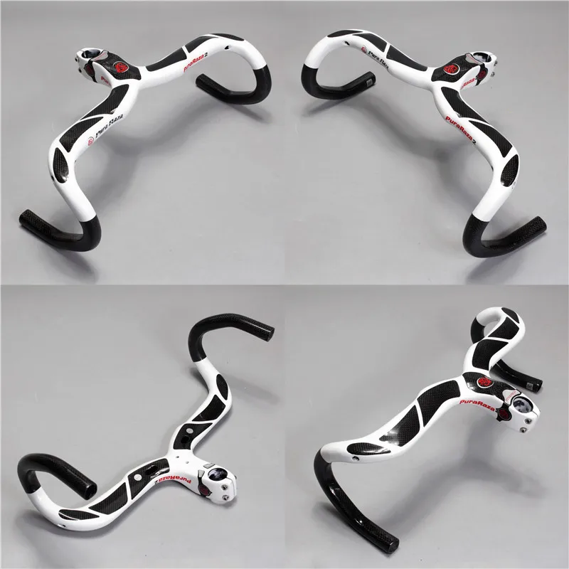 

2019 Newest Road bike full carbon fibre bicycle handlebar and stem integrated with computer stent holes Free ship