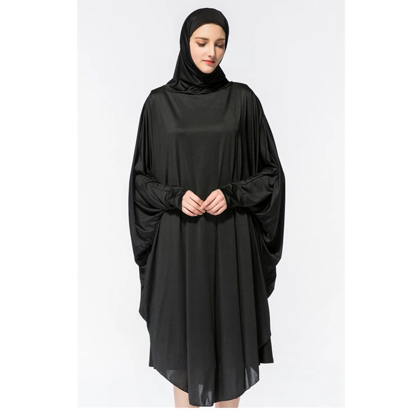 Мусульманская Рабочая куртка горячая мода рукав летучая мышь с капюшоном абайя