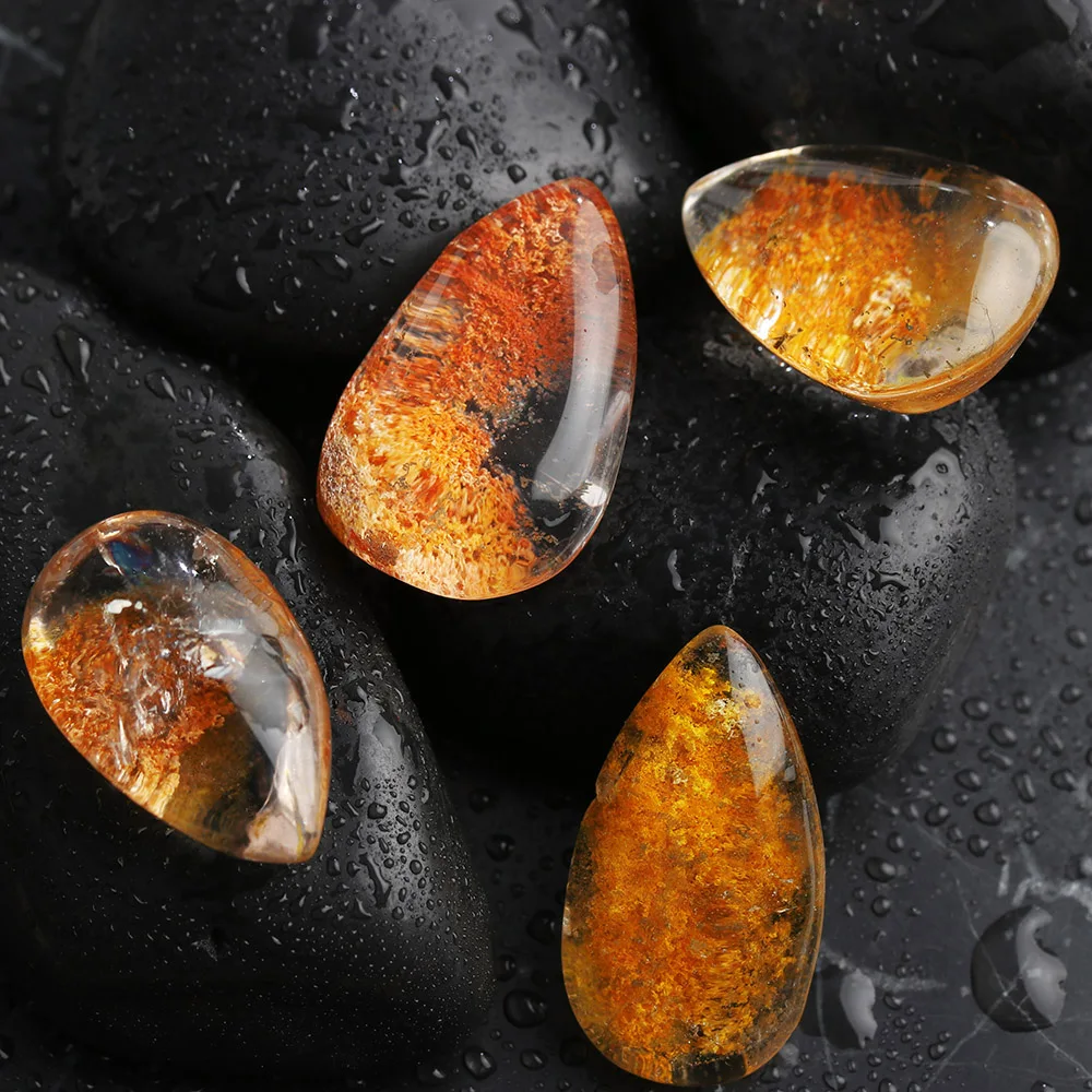 1 шт. натуральный желтый Ghost Phantom Quartz Кристальный камень с лечебным действием
