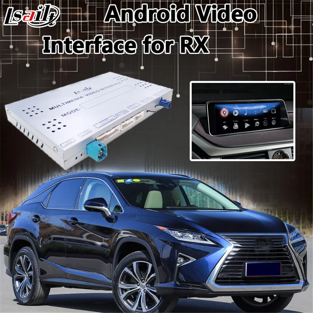 Lsailt Android 7,1 видео интерфейс для Lexus RX 2013- управление мышью, gps навигация Mirrorlink RX200T RX270 RX450h RX350