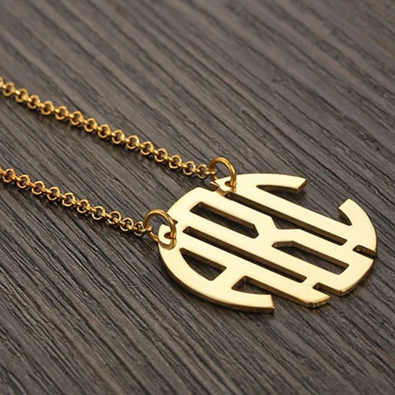 Ожерелье с монограммой именем на заказ ожерелье чокер s Pendents бижутерия из