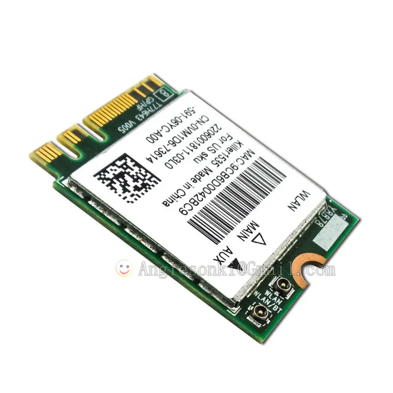 Беспроводная сетевая WLAN-карта N1535 AC 802.11ac + BT 4 1 QCNFA364A VM1D6 для ноутбуков Dell 13 R2 17 Killer