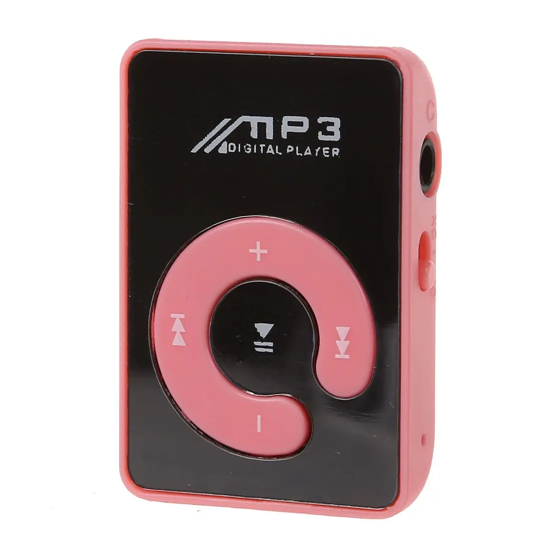 Мини зеркальный зажим USB цифровой Mp3 музыкальный плеер Поддержка 8 Гб SD TF карта - Цвет: Розовый