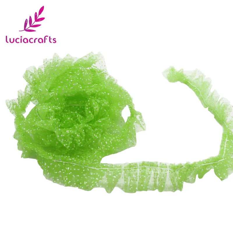 Lucia crafts/20 мм 2 ярда/6 ярдов кружевная отделка в горошек сетчатая лента из органзы
