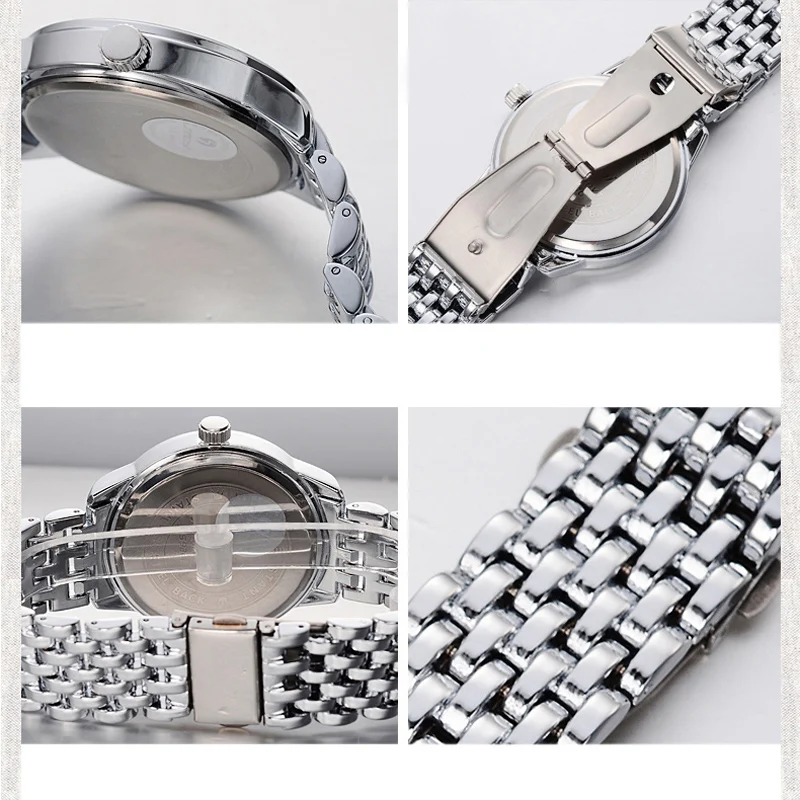 SINOBI Марка Для женщин мужчин полный Сталь часы Бизнес кварцевые наручные